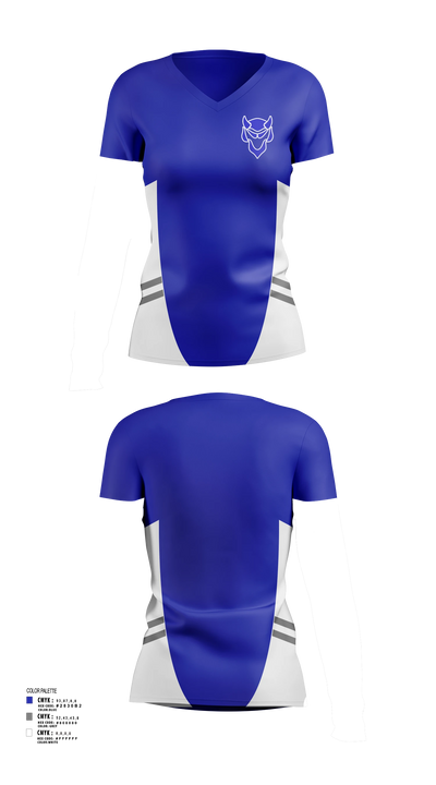 Blue Devils Women's Short Sleeve V-neck Shirt - 3