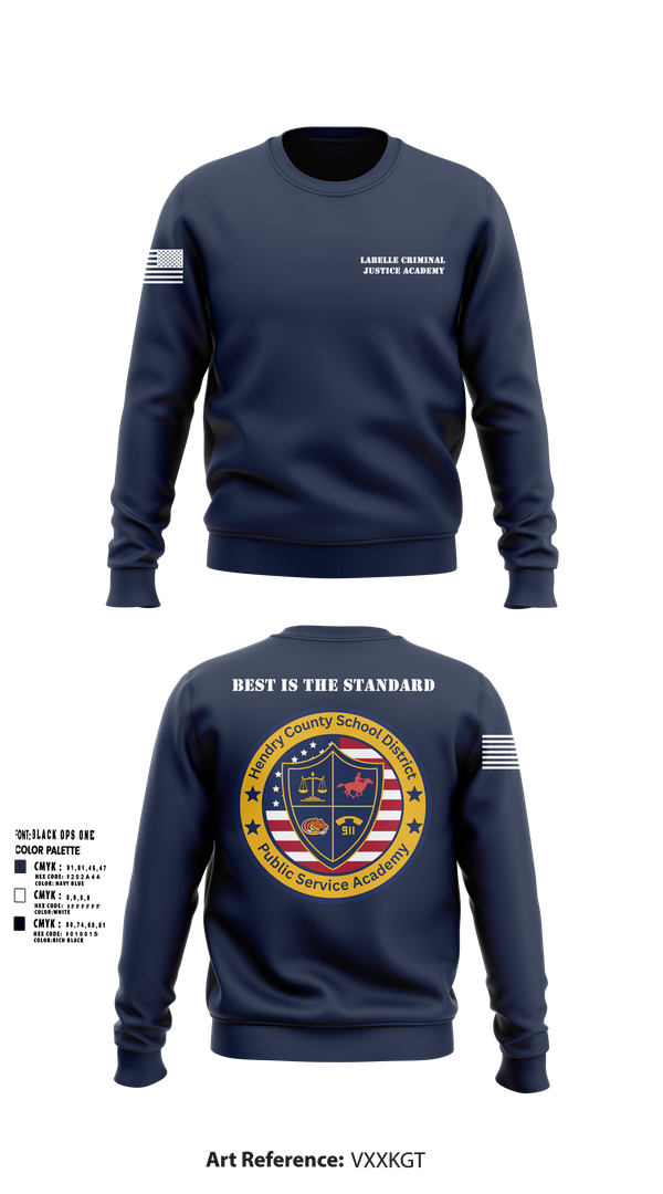 Crew Neck Sweatshirt, LaBelle Criminal Justice Academy, Police, Teamtime, Team time, sublimation, custom sports apparel, team uniforms, spirit wear, spiritwear, sports uniforms, custom shirts, team store, custom team store, fundraiser sports, apparel fundraiser