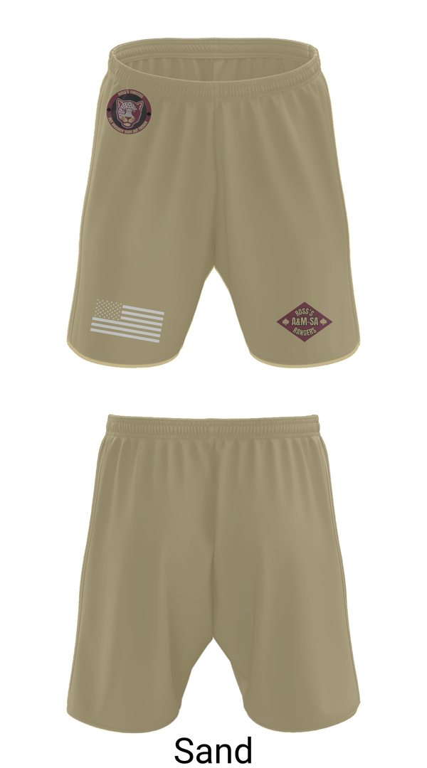 Athletic Shorts With Pockets, Ross Rangers, Army, Teamtime, Team time, sublimation, custom sports apparel, team uniforms, spirit wear, spiritwear, sports uniforms, custom shirts, team store, custom team store, fundraiser sports, apparel fundraiser