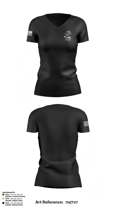 1345 20694842 Women's Short Sleeve V-neck Shirt - 6