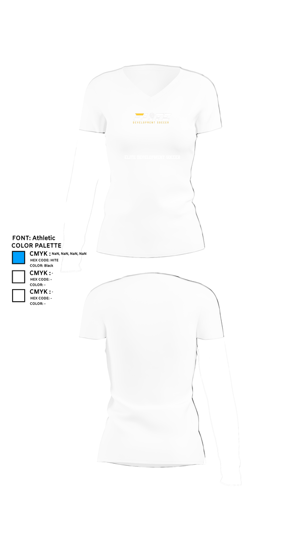 Womens Short Sleeve Vneck Shirt, Elite Development Soccer, Women's Soccer, Teamtime, Team time, sublimation, custom sports apparel, team uniforms, spirit wear, spiritwear, sports uniforms, custom shirts, team store, custom team store, fundraiser sports, apparel fundraiser