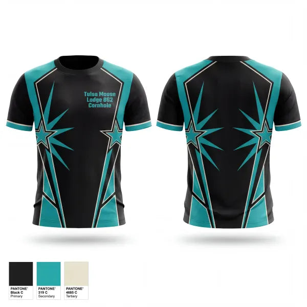 Short Sleeve Performance Shirt, Tulsa Moose Lodge #862 Cornhole, Spirit Store, Teamtime, Team time, sublimation, custom sports apparel, team uniforms, spirit wear, spiritwear, sports uniforms, custom shirts, team store, custom team store, fundraiser sports, apparel fundraiser