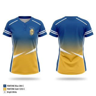 Two Button Softball Jersey, Trojans, Softball, Teamtime, Team time, sublimation, custom sports apparel, team uniforms, spirit wear, spiritwear, sports uniforms, custom shirts, team store, custom team store, fundraiser sports, apparel fundraiser