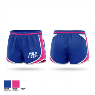 Womens Shorts, Wild Tigers, Women's Basketball, Teamtime, Team time, sublimation, custom sports apparel, team uniforms, spirit wear, spiritwear, sports uniforms, custom shirts, team store, custom team store, fundraiser sports, apparel fundraiser