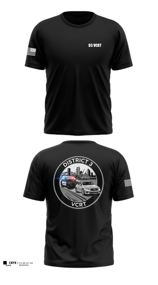 Old School Cotton Feel Shirt, D3 Violent Crimes Reduction Team, Police, Teamtime, Team time, sublimation, custom sports apparel, team uniforms, spirit wear, spiritwear, sports uniforms, custom shirts, team store, custom team store, fundraiser sports, apparel fundraiser