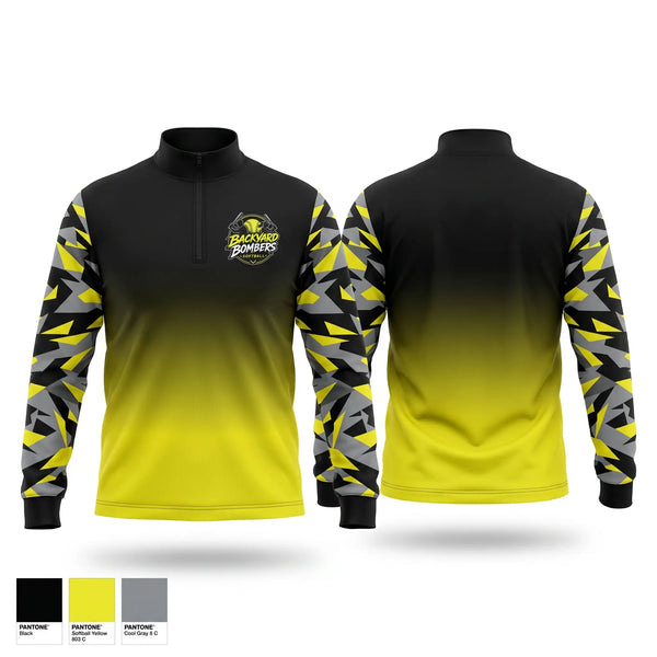 Quarter Zip Jacket, Backyard Bombers, Softball, Teamtime, Team time, sublimation, custom sports apparel, team uniforms, spirit wear, spiritwear, sports uniforms, custom shirts, team store, custom team store, fundraiser sports, apparel fundraiser