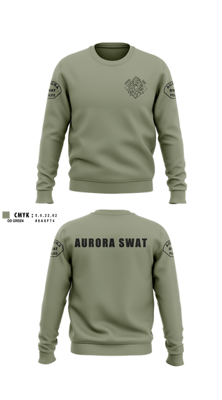 Crew Neck Sweatshirt, Aurora SWAT, Police, Teamtime, Team time, sublimation, custom sports apparel, team uniforms, spirit wear, spiritwear, sports uniforms, custom shirts, team store, custom team store, fundraiser sports, apparel fundraiser