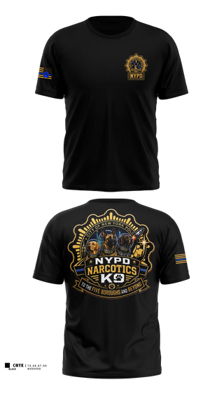 Old School Cotton Shirt, NYPD NARCOTICS K9, Police, Teamtime, Team time, sublimation, custom sports apparel, team uniforms, spirit wear, spiritwear, sports uniforms, custom shirts, team store, custom team store, fundraiser sports, apparel fundraiser