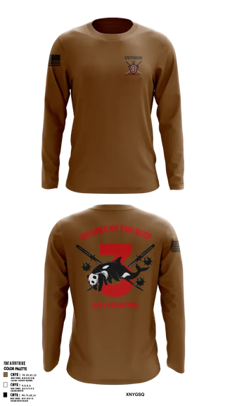 Long Sleeve Performance Shirt, UUVRON THREE, Navy, Teamtime, Team time, sublimation, custom sports apparel, team uniforms, spirit wear, spiritwear, sports uniforms, custom shirts, team store, custom team store, fundraiser sports, apparel fundraiser