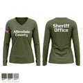 Allendale County Women's Long Sleeve V-neck Shirt - 1