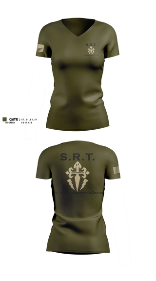 Womens Short Sleeve Vneck Shirt, St. James Parish Sheriff's Office SRT, Police, Teamtime, Team time, sublimation, custom sports apparel, team uniforms, spirit wear, spiritwear, sports uniforms, custom shirts, team store, custom team store, fundraiser sports, apparel fundraiser