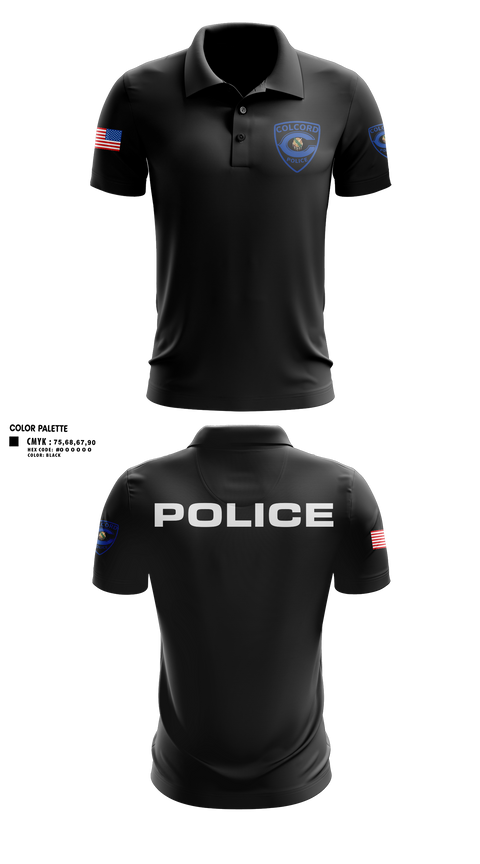 Short Sleeve Performance Polo, Colcord Police Dept, , Teamtime, Team time, sublimation, custom sports apparel, team uniforms, spirit wear, spiritwear, sports uniforms, custom shirts, team store, custom team store, fundraiser sports, apparel fundraiser