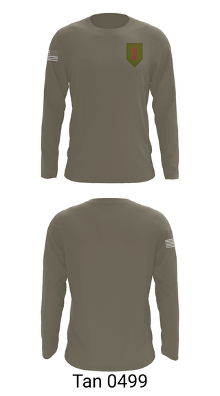 Long Sleeve Performance Shirt, 1st Infantry Division, Army, Teamtime, Team time, sublimation, custom sports apparel, team uniforms, spirit wear, spiritwear, sports uniforms, custom shirts, team store, custom team store, fundraiser sports, apparel fundraiser