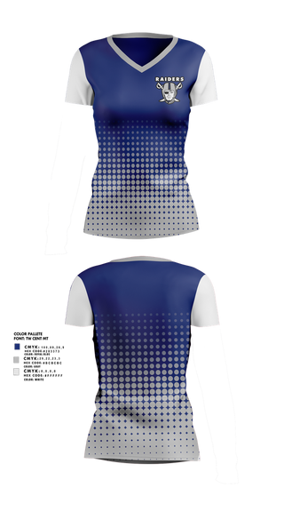 Womens Short Sleeve Vneck Shirt, Brent Raiders, , Teamtime, Team time, sublimation, custom sports apparel, team uniforms, spirit wear, spiritwear, sports uniforms, custom shirts, team store, custom team store, fundraiser sports, apparel fundraiser