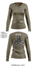 NMCB-25 17597723 Women's Long Sleeve V-neck Shirt - 3