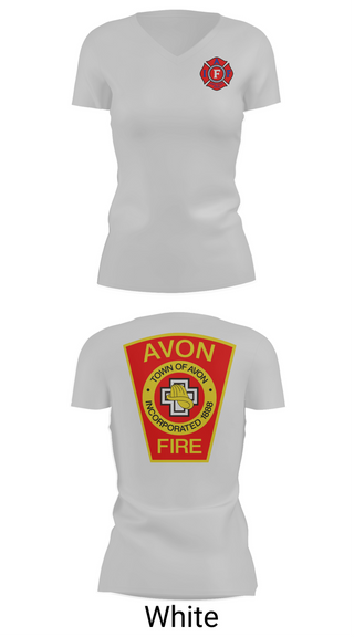 Womens Short Sleeve Vneck Shirt, Avon Fire Department, Fire Department, Teamtime, Team time, sublimation, custom sports apparel, team uniforms, spirit wear, spiritwear, sports uniforms, custom shirts, team store, custom team store, fundraiser sports, apparel fundraiser