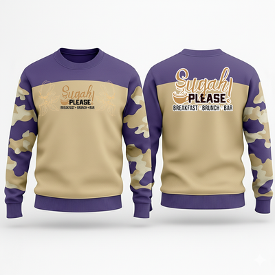 Sugah Please Breakfast Brunch Bar 84715642 Crew Neck Sweatshirt - 100