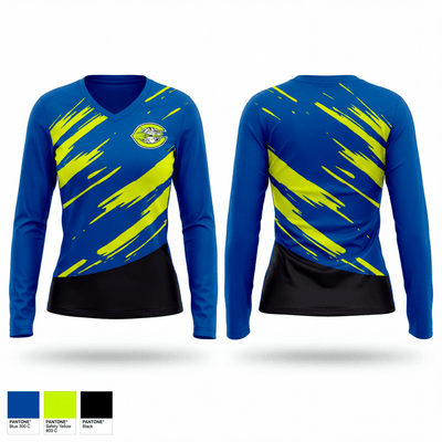 Charlotte Crushers 91072030 Women's Long Sleeve V-neck Shirt - 1