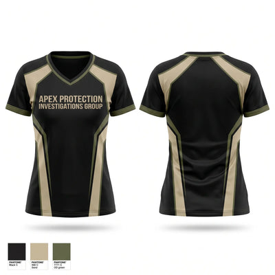 APEX PROTECTION & INVESTIGATIONS GROUP 15690909 Women's Short Sleeve V-neck Shirt - 1