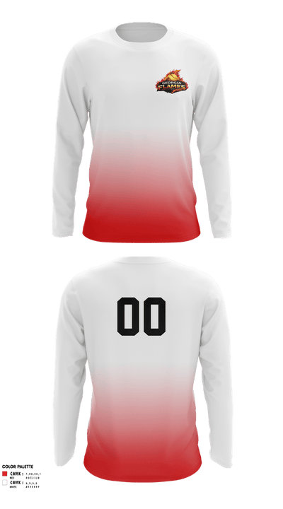 Georgia Flames 97839572 Long Sleeve Performance Shirt 2