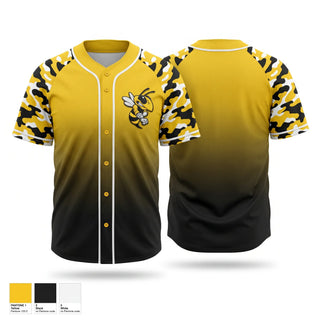 Full Button Baseball Jersey, Stingers, Baseball, Teamtime, Team time, sublimation, custom sports apparel, team uniforms, spirit wear, spiritwear, sports uniforms, custom shirts, team store, custom team store, fundraiser sports, apparel fundraiser