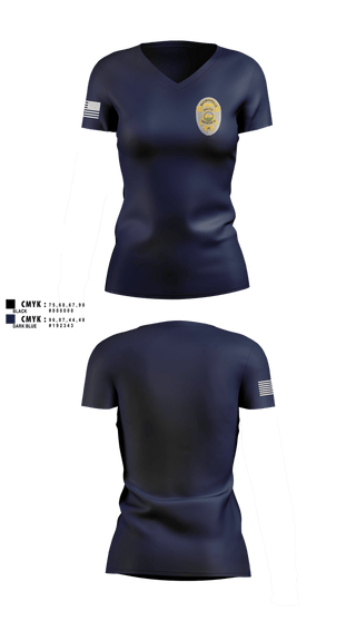 Womens Short Sleeve Vneck Shirt, McCordsville Police Department, Police, Teamtime, Team time, sublimation, custom sports apparel, team uniforms, spirit wear, spiritwear, sports uniforms, custom shirts, team store, custom team store, fundraiser sports, apparel fundraiser