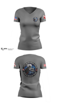 East Baton Rouge Parish Dive & Rescue Team Women's Short Sleeve V-neck Shirt - 8