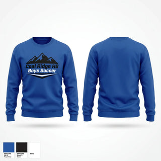 Crew Neck Sweatshirt, Coal Ridge HS Boys Soccer, Men's Soccer, Teamtime, Team time, sublimation, custom sports apparel, team uniforms, spirit wear, spiritwear, sports uniforms, custom shirts, team store, custom team store, fundraiser sports, apparel fundraiser