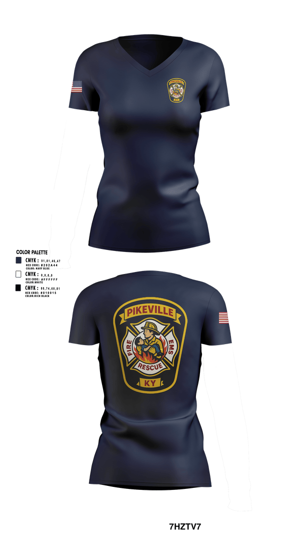 Womens Short Sleeve Vneck Shirt, PFD, Fire Department, Teamtime, Team time, sublimation, custom sports apparel, team uniforms, spirit wear, spiritwear, sports uniforms, custom shirts, team store, custom team store, fundraiser sports, apparel fundraiser