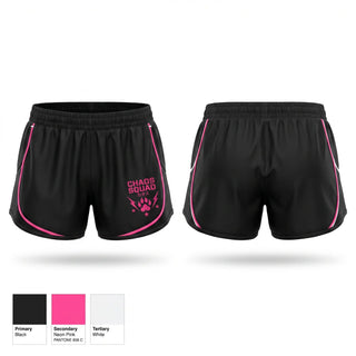 Womens Shorts, Choas unit, E-Sports, Teamtime, Team time, sublimation, custom sports apparel, team uniforms, spirit wear, spiritwear, sports uniforms, custom shirts, team store, custom team store, fundraiser sports, apparel fundraiser