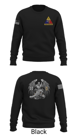 Crew Neck Sweatshirt, HHC BDE, 1AD CAB, Army, Teamtime, Team time, sublimation, custom sports apparel, team uniforms, spirit wear, spiritwear, sports uniforms, custom shirts, team store, custom team store, fundraiser sports, apparel fundraiser