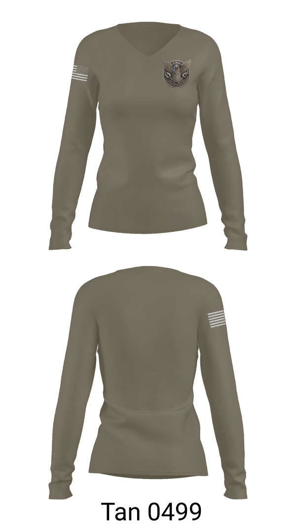 Womens Long Sleeve Vneck Shirt, Fms17, Army, Teamtime, Team time, sublimation, custom sports apparel, team uniforms, spirit wear, spiritwear, sports uniforms, custom shirts, team store, custom team store, fundraiser sports, apparel fundraiser