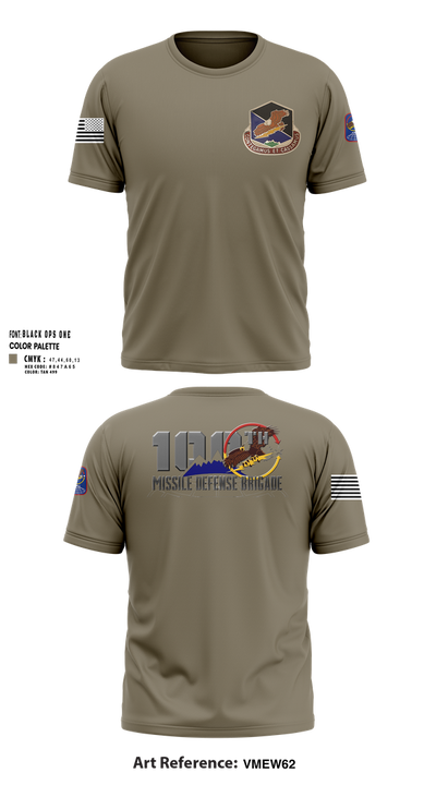 100th Missile Defense Brigade 43971287 Short Sleeve Performance Shirt - 23