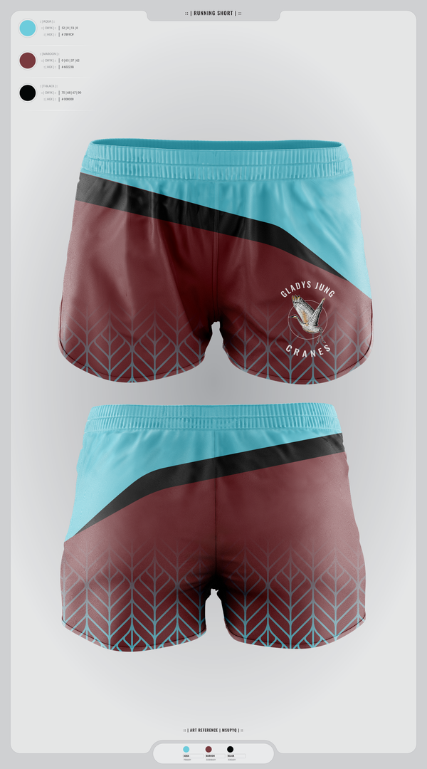 Womens Shorts, Cranes, Spirit Store, Teamtime, Team time, sublimation, custom sports apparel, team uniforms, spirit wear, spiritwear, sports uniforms, custom shirts, team store, custom team store, fundraiser sports, apparel fundraiser