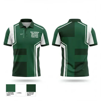 Cass Technical High School Girls Varsity Tennis Team 63156221 Short Sleeve Performance Polo - 1