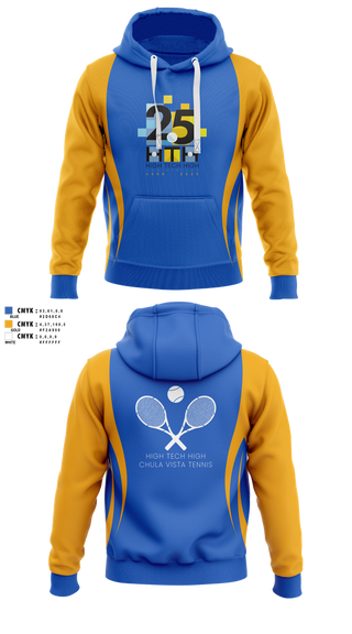 Hoodie, High Tech High - Chula Vista Tennis, Tennis, Teamtime, Team time, sublimation, custom sports apparel, team uniforms, spirit wear, spiritwear, sports uniforms, custom shirts, team store, custom team store, fundraiser sports, apparel fundraiser