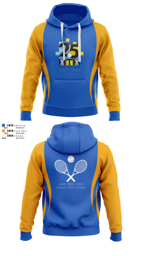 Hoodie, High Tech High - Chula Vista Tennis, Tennis, Teamtime, Team time, sublimation, custom sports apparel, team uniforms, spirit wear, spiritwear, sports uniforms, custom shirts, team store, custom team store, fundraiser sports, apparel fundraiser