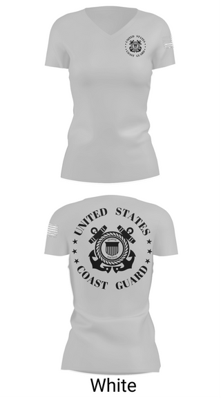 Womens Short Sleeve Vneck Shirt, Coast Guard Station Port Aransas, , Teamtime, Team time, sublimation, custom sports apparel, team uniforms, spirit wear, spiritwear, sports uniforms, custom shirts, team store, custom team store, fundraiser sports, apparel fundraiser