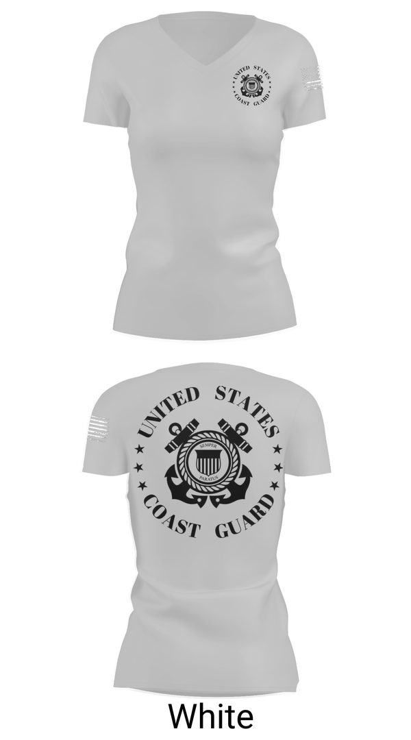 Womens Short Sleeve Vneck Shirt, Coast Guard Station Port Aransas, , Teamtime, Team time, sublimation, custom sports apparel, team uniforms, spirit wear, spiritwear, sports uniforms, custom shirts, team store, custom team store, fundraiser sports, apparel fundraiser