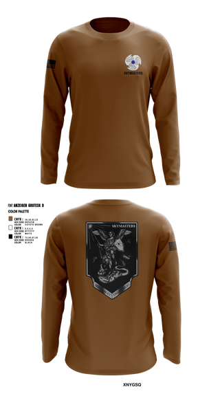 Long Sleeve Performance Shirt, 1-222 Aviaition Regiment, Army, Teamtime, Team time, sublimation, custom sports apparel, team uniforms, spirit wear, spiritwear, sports uniforms, custom shirts, team store, custom team store, fundraiser sports, apparel fundraiser