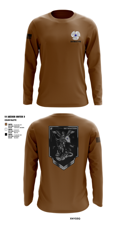 1-222 Aviation Regiment Long Sleeve Performance Shirt 8