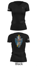B Co 1/114th Maintenance 9686057 Women's Short Sleeve V-neck Shirt - 40