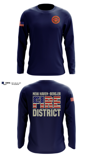 Long Sleeve Performance Shirt, NEW HAVEN - BERGER FIRE DISTRICT, Fire Department, Teamtime, Team time, sublimation, custom sports apparel, team uniforms, spirit wear, spiritwear, sports uniforms, custom shirts, team store, custom team store, fundraiser sports, apparel fundraiser