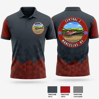Short Sleeve Performance Polo, Mercy flight Marcellus central 2, , Teamtime, Team time, sublimation, custom sports apparel, team uniforms, spirit wear, spiritwear, sports uniforms, custom shirts, team store, custom team store, fundraiser sports, apparel fundraiser