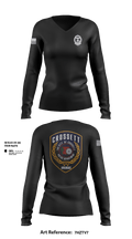 Crossett Police Department 1680573 Women's Long Sleeve V-neck Shirt - 1