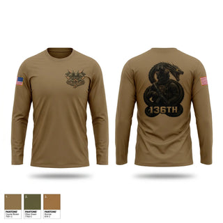 Long Sleeve Performance Shirt, HHC 136th ESB, Army, Teamtime, Team time, sublimation, custom sports apparel, team uniforms, spirit wear, spiritwear, sports uniforms, custom shirts, team store, custom team store, fundraiser sports, apparel fundraiser