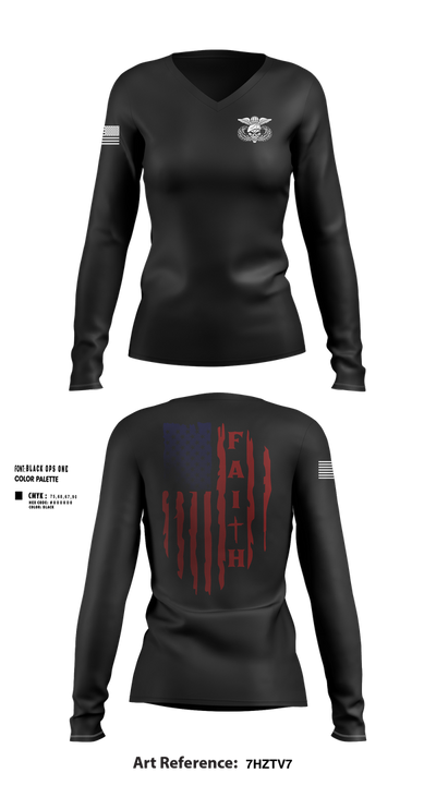 Rigger Women's Long Sleeve V-neck Shirt - 1