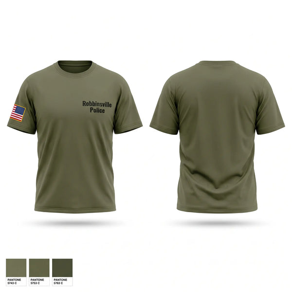 Old School Cotton Feel Shirt, Robbinsville Police, Police, Teamtime, Team time, sublimation, custom sports apparel, team uniforms, spirit wear, spiritwear, sports uniforms, custom shirts, team store, custom team store, fundraiser sports, apparel fundraiser