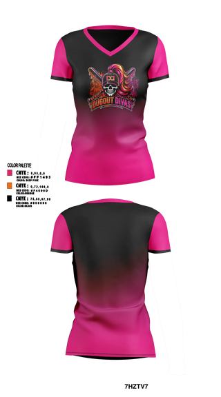 Womens Short Sleeve Vneck Shirt, Dugout divas, Softball, Teamtime, Team time, sublimation, custom sports apparel, team uniforms, spirit wear, spiritwear, sports uniforms, custom shirts, team store, custom team store, fundraiser sports, apparel fundraiser