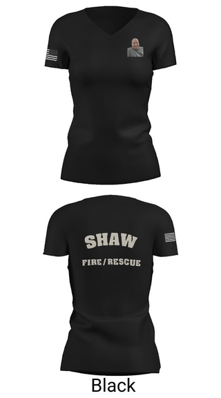 Womens Short Sleeve Vneck Shirt, Shaw Fire/Rescue, Fire Department, Teamtime, Team time, sublimation, custom sports apparel, team uniforms, spirit wear, spiritwear, sports uniforms, custom shirts, team store, custom team store, fundraiser sports, apparel fundraiser